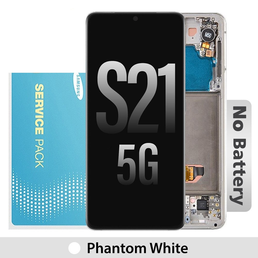 Samsung Galaxy S21 5G G991 OLED Screen Replacement Digitizer Without Battery GH82-24544C (Gold)-Phantom White Samsung Galaxy S21 5G G991 OLED Screen Replacement Digitizer Without Battery GH82-24544C (Gold)-Phantom White